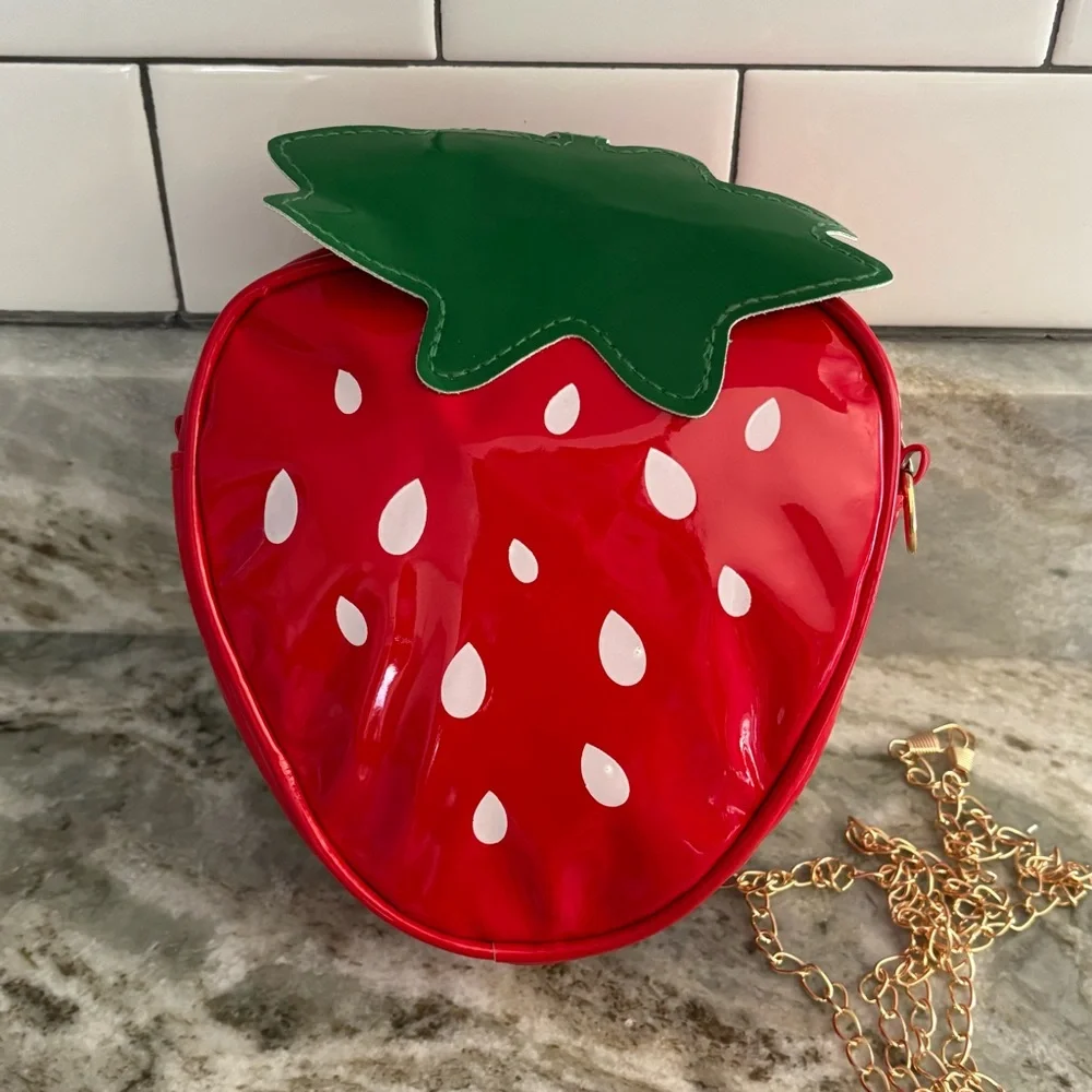 Sweet Mini Strawberry Crossbody Purse Bag - Picture 4 of 8